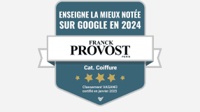 Franck Provost est l'enseigne la mieux notée sur Google en 2024 dans la catégorie salon de coiffure.